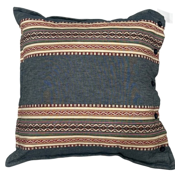 Ralph Lauren Alyssa Multicolor Striped Throw Pillow MSRP $255 20x20 Cotton/Linen - Picture 16 of 16